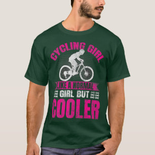 Camiseta Biker Bicycle Cycling Cycle Rider Bike Ride Girl