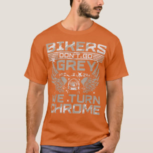 Camiseta Biker Bikers Não Vai Cinza Viramos Chrome Motorcyl