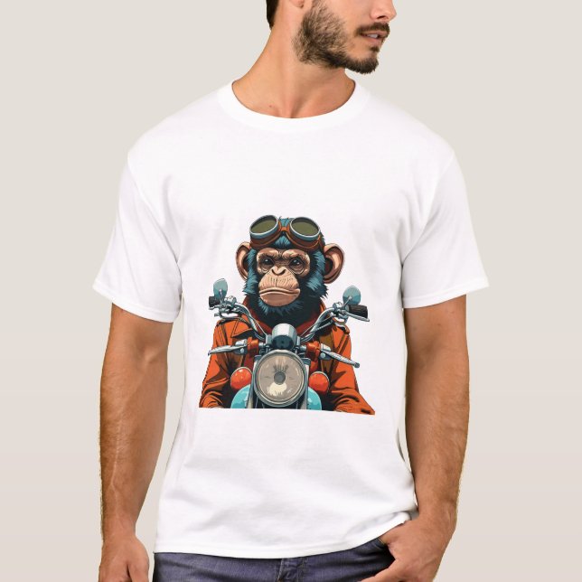 Camiseta Biker Chimp Adventure (Frente)