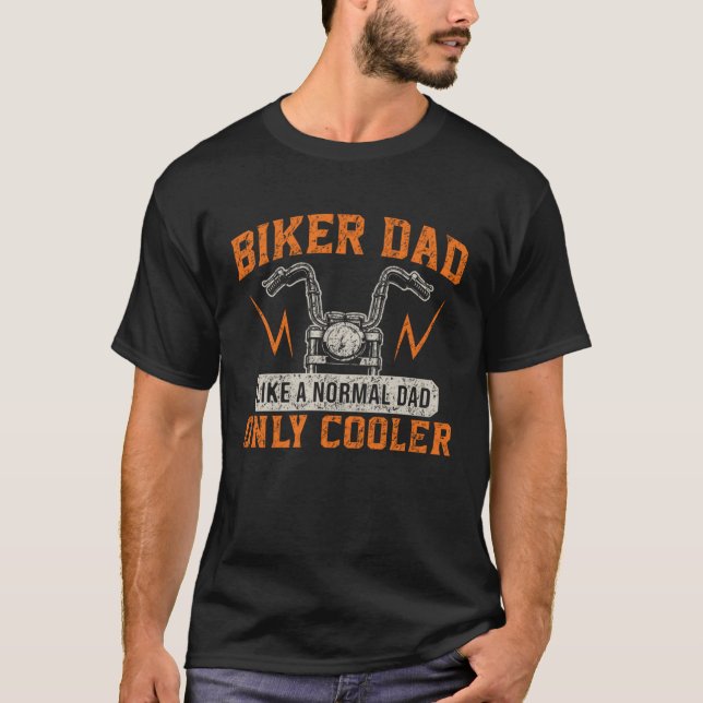 Camiseta Biker Dad  Motorcycle  Father s Day Mechanics (Frente)