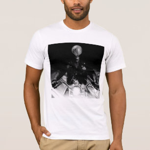 Camiseta Biker de alienígena (Versão Preta e Branca)