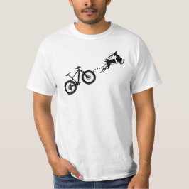 Camiseta Biker de bicicleta de montanha com chifre de rena