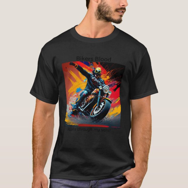 Camiseta biker  for biker pops day  for father motorbike (Frente)
