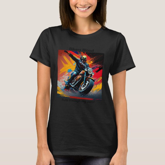 Camiseta biker  for biker pops day  for father motorbike (Frente)