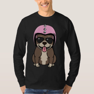 Camiseta Biker French Bulldog Para Mulheres