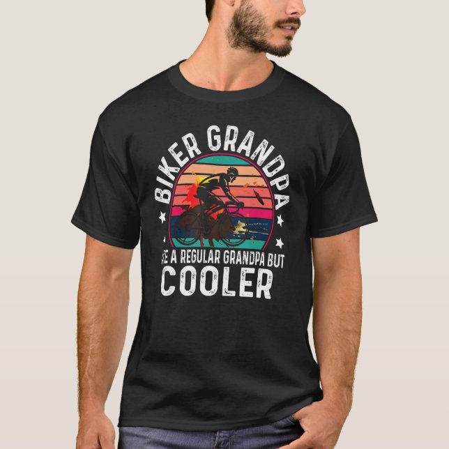 Camiseta Biker Grandpa Like A Regular Grandpa Cyclist Ridin (Frente)