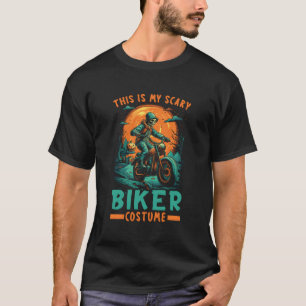 Camiseta Biker Halloween Scary Trick Ou Treat Spooky Motorc