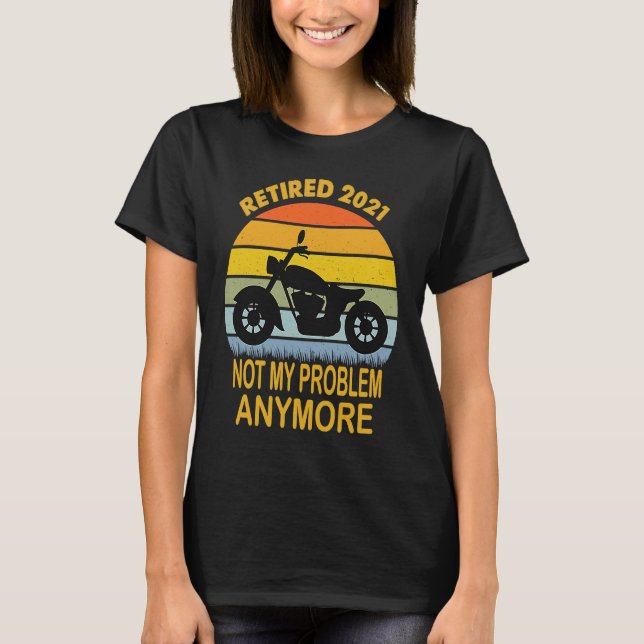 Camiseta Biker Motorcycle retired   Saying Retro Style (Frente)