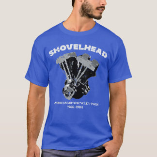 Camiseta Biker Shovelhead Motorcycle Engine Vintage Men Wom