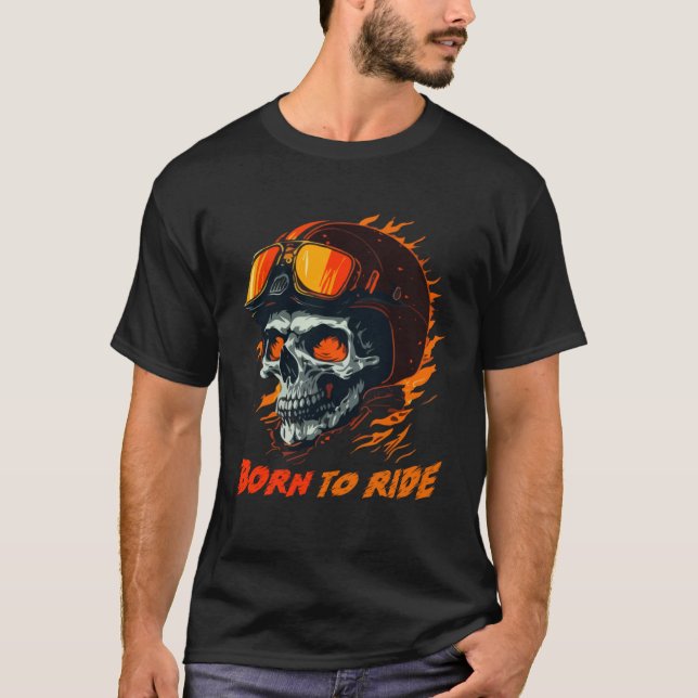 Camiseta Biker Skeleton Mystic Death Bone (Frente)