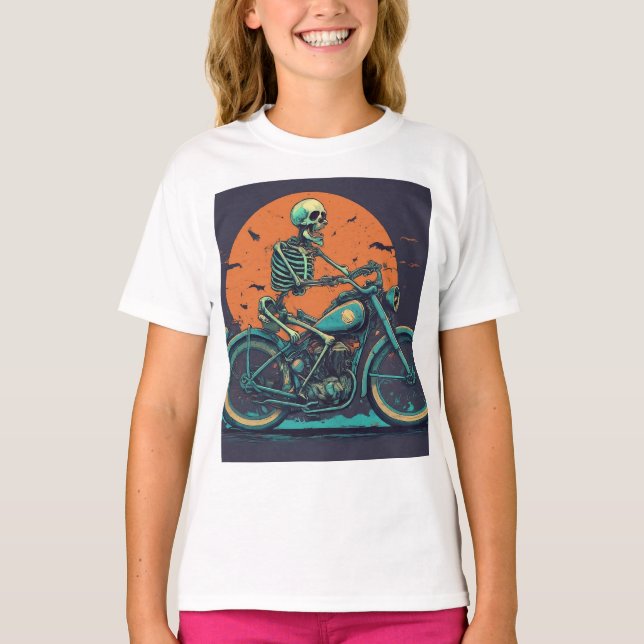 Camiseta Biker Skelly (Frente)
