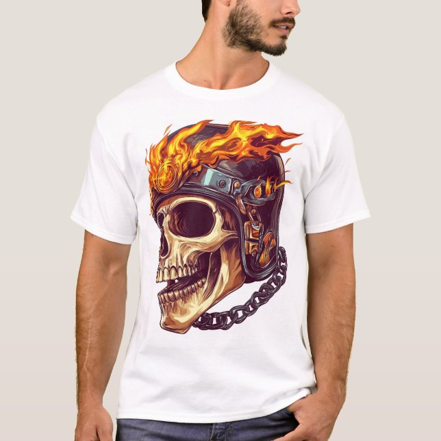 Camiseta Biker Skull Reaper (Frente)