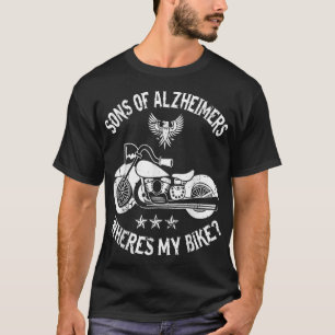 Camiseta Biker Sons Alzheimers Onde Minha Bicicleta