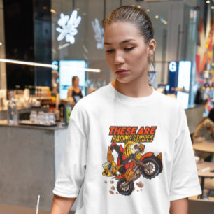 Camiseta Biker Tiger Cartoon