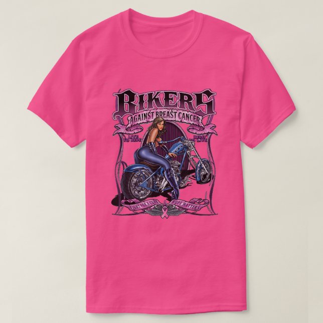 Camiseta Bikers Contra Guerreiros e Sobreviventes do Cancer (Frente do Design)