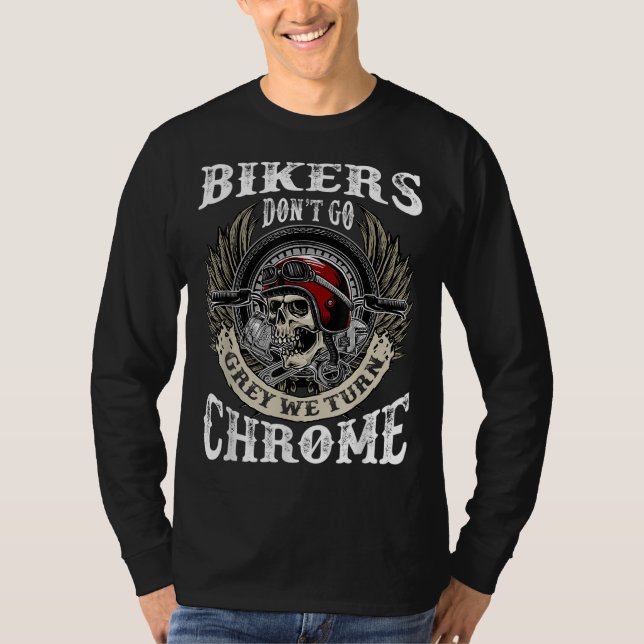 Camiseta Bikers Não Vão Cinzas Nós Viramos Capacete Crânio  (Frente)