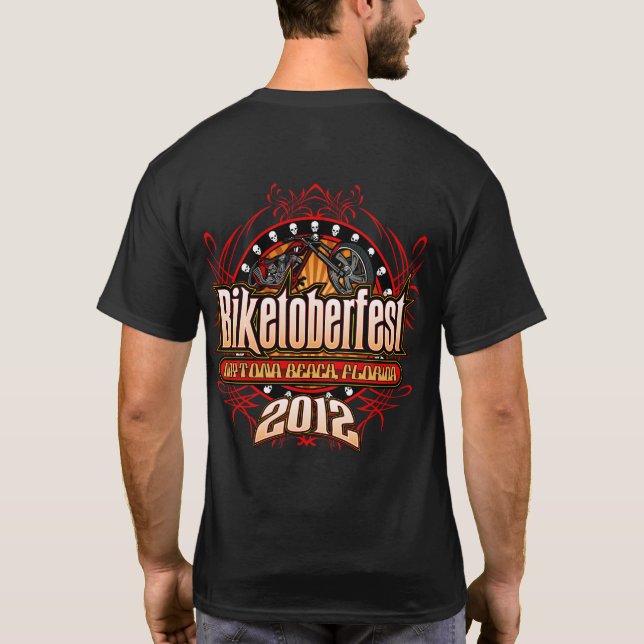 Camiseta Biketoberfest Daytona a 2012 (Verso)