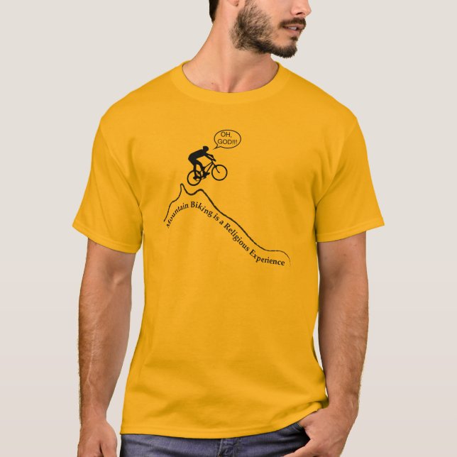 Camiseta Biking montanha dos homens da "é uma experiência (Frente)