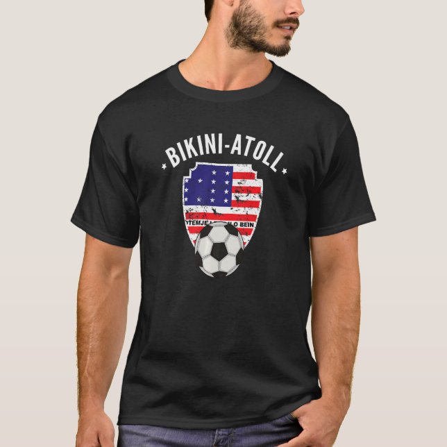Camiseta Bikini Atoll Soccer Bandeira Futebol Bikini Impren (Frente)