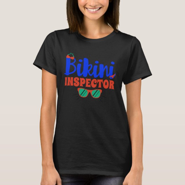 Camiseta Bikini Inspector Adult Pun Pool Party (Frente)