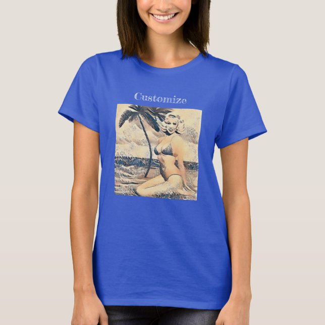 Camiseta Bikini - Modelo Thunder_Cove da Loira de Kneeling (Frente)