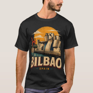Camiseta Bilbao Antigo Marco de Arte de Viagem Espanha