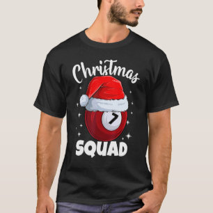 Camiseta Bilhar 7 Bolas Esquadra de Natal Bolas de Bilhar