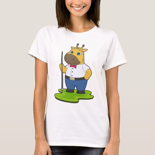 Camiseta Bilhar Sinuca Esportes com Girafa (Frente)