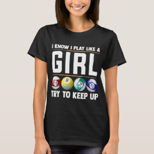 Camiseta Bilhares Eu Sei Que Toco Como A Garota 8 Ball Snoo