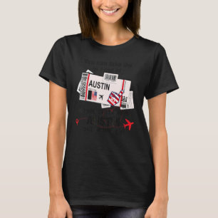 Camiseta Bilhete de Avião Austin   Garota de Austin Embarqu