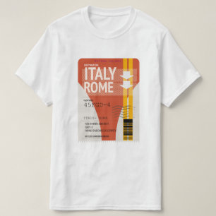 Camiseta bilhete de férias Itália Roma