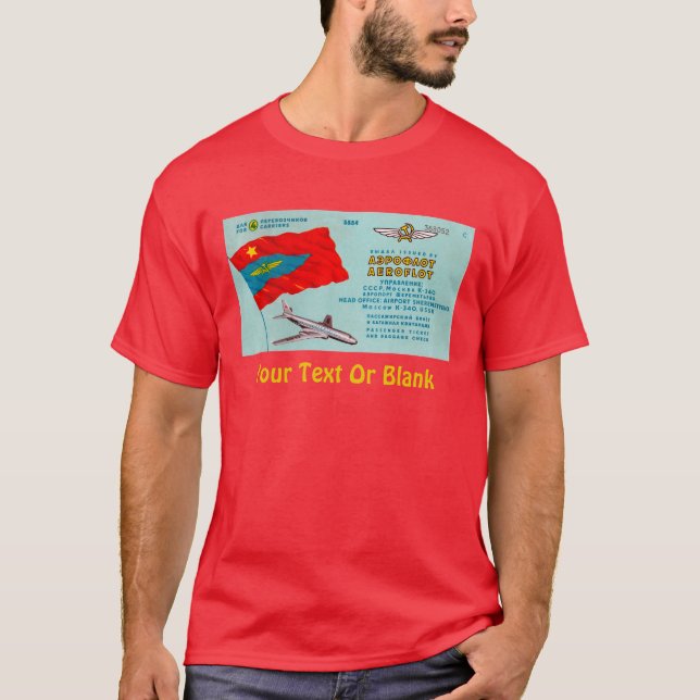 Camiseta Bilhete de Passageiros Aeroflot (Frente)