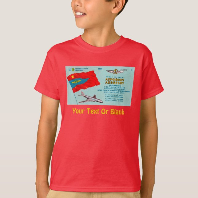 Camiseta Bilhete de Passageiros Aeroflot (Frente)