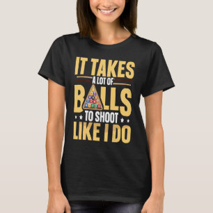 Camiseta Bilhete de piscina de 8 bolas para um jogador de P