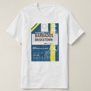 Camiseta bilhete de viagem Bridgetown Barbados