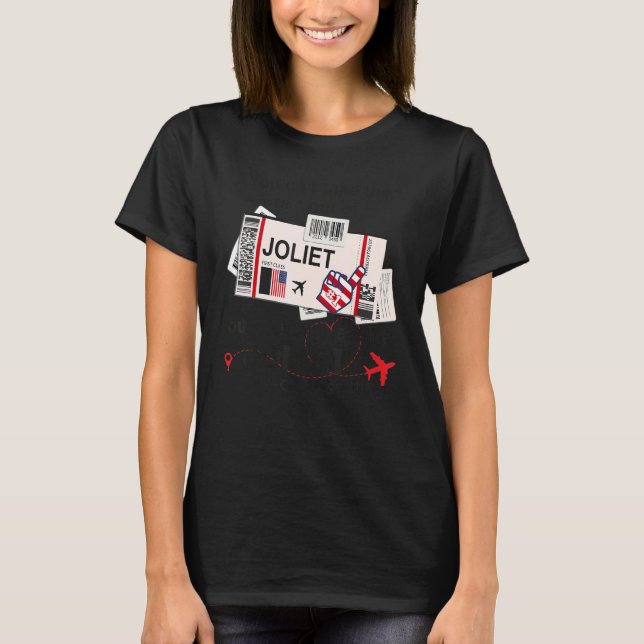 Camiseta Bilhete de Voo Joliet Girl do Joliet Boembarque P (Frente)