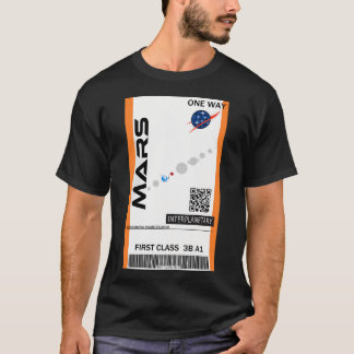 Camiseta Bilhete Espacial Mars