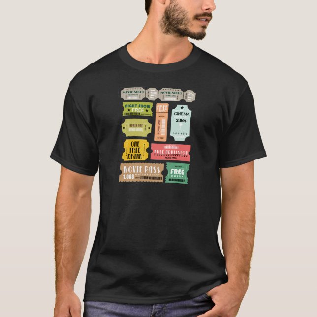 Camiseta Bilhetes da admissão do filme (Frente)