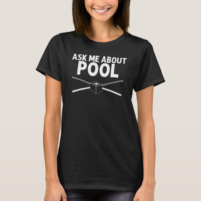 Camiseta Bilhetes De piscina Para Homens Mulheres 8 Jogador (Frente)