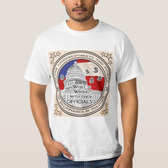 Camiseta Bilionários Políticos (Frente)