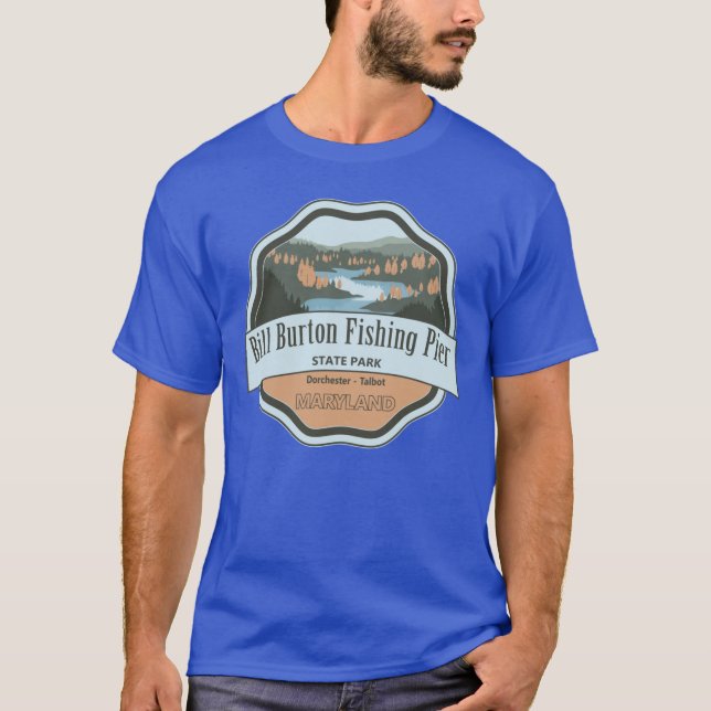 Camiseta Bill Burton Pesca Pier State Park Dorchester Tal (Frente)