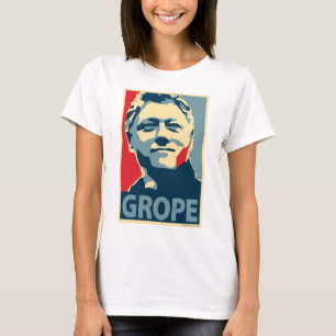 Camiseta Bill Clinton - Grope: Parte superior das senhoras