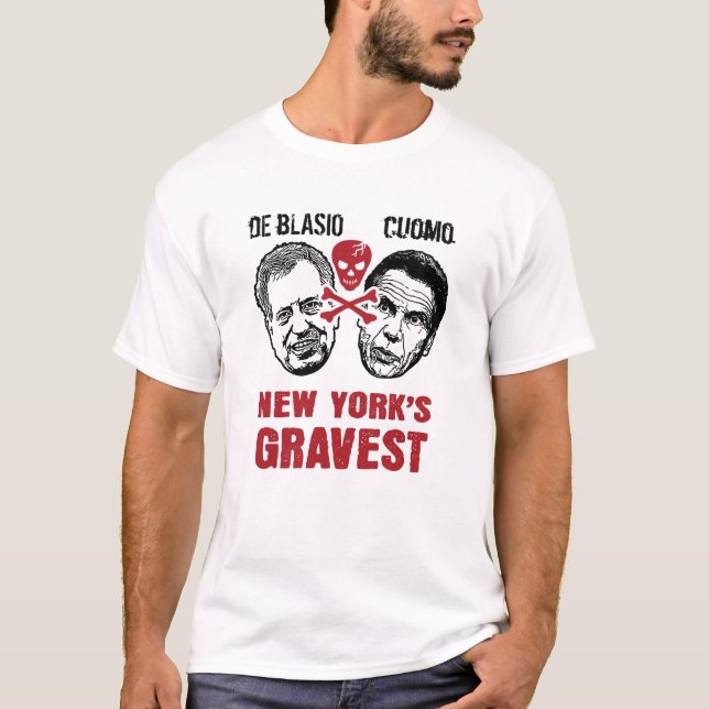CAMISETA BILL DE BLASIO & ANDREW CUOMO - A MAIOR NOVA IORQU (Frente)