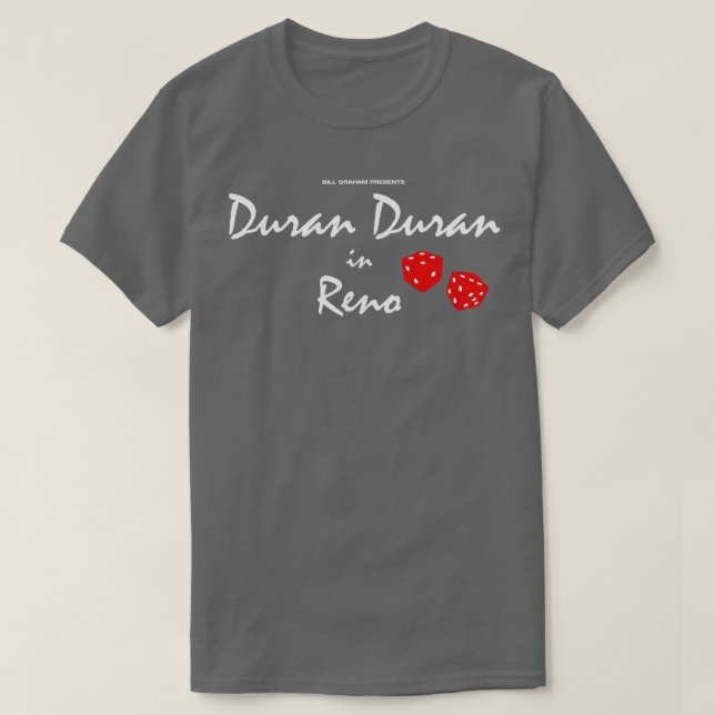 Camiseta Bill Graham Apresenta Duran Duran Em Reno RARE (Frente do Design)