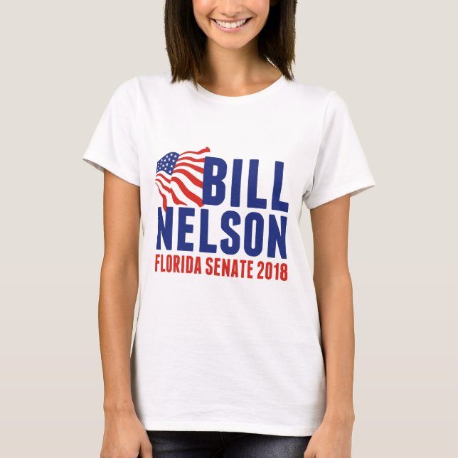 Camiseta Bill Nelson para o senador 2018 de Florida (Frente)
