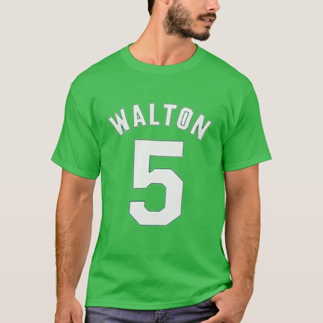 Camiseta Bill Walton Cara de basquete, Bill Walton 5 (Frente)