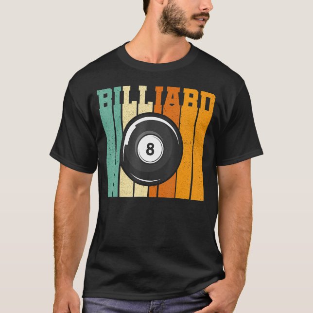 Camiseta Billard Snooker Billard - Piscina Gráfica Retroati (Frente)