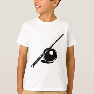 Camiseta Billiard Ball And Cue Stick Sketch Carom Billiards