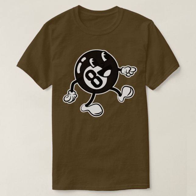Camiseta Billiard Ball toon 8Ball (Frente do Design)