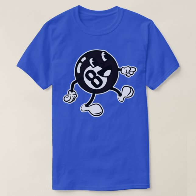 Camiseta Billiard Ball toon 8Ball (Frente do Design)